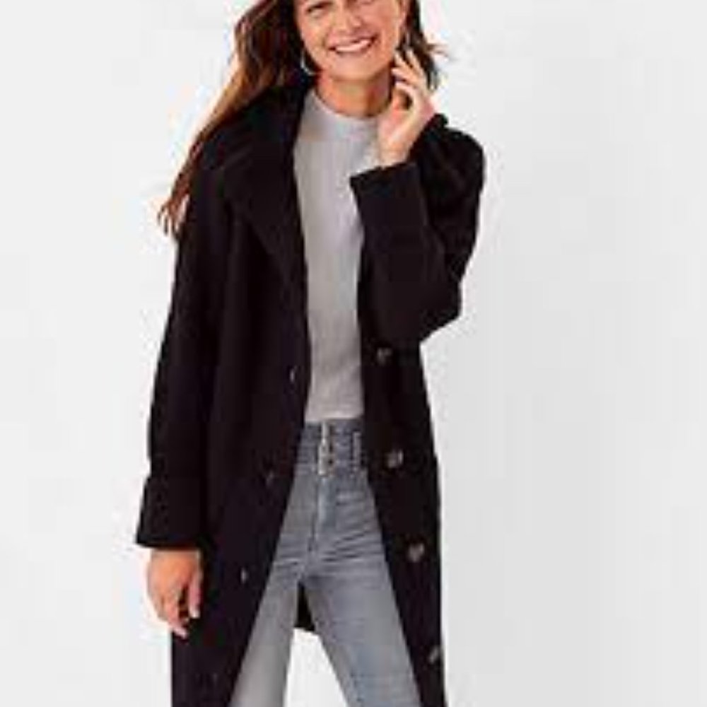 NWOT Ann Taylor Petite Hooded Pocket Coatigan